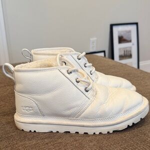 Men’s white Ugg chukka boots
